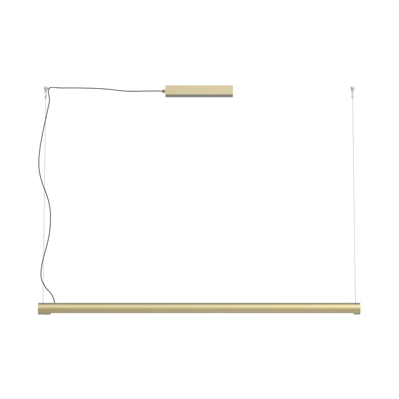 Luminaire suspendu Turner 120, H 2,10 po x l 47,20 po x P 2,10 po, Noir mat, 32 W