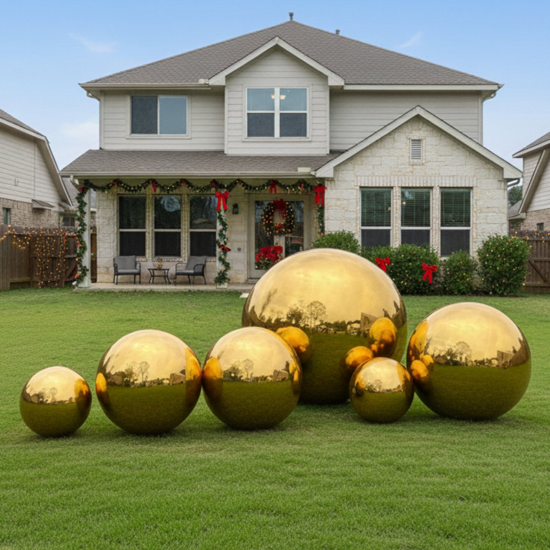 Boule miroir en PVC pour jardin