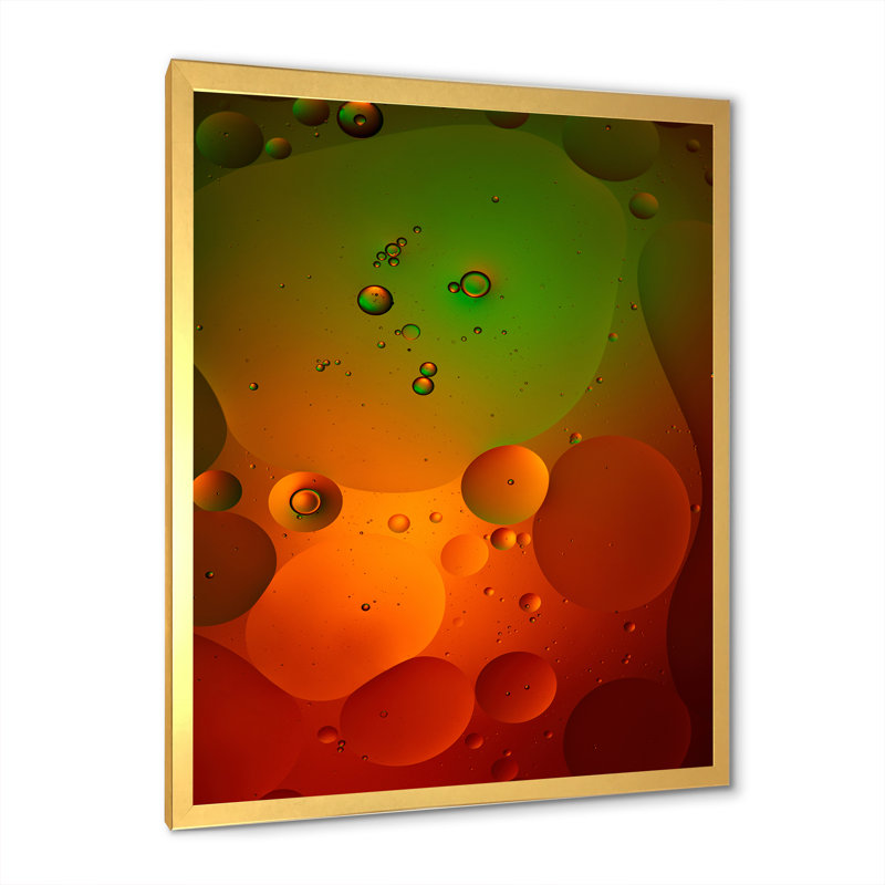 Encre verte verte rouge mélangée sous l'eau II - art mural moderne sur toile, H 44 po x l 34 po x P 1,5 po