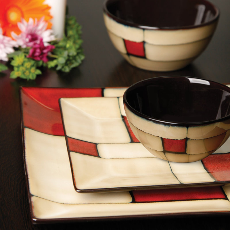 Rayner Piece Stoneware Dinnerware Set - Service for 4