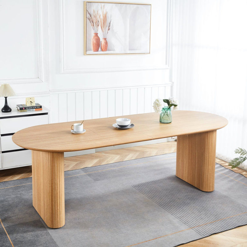 Table de salle à manger pour 4 à 6 personnes, bureau extensible et café, chêne, artisanat