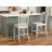 White Slat Back Counter Stools,  2