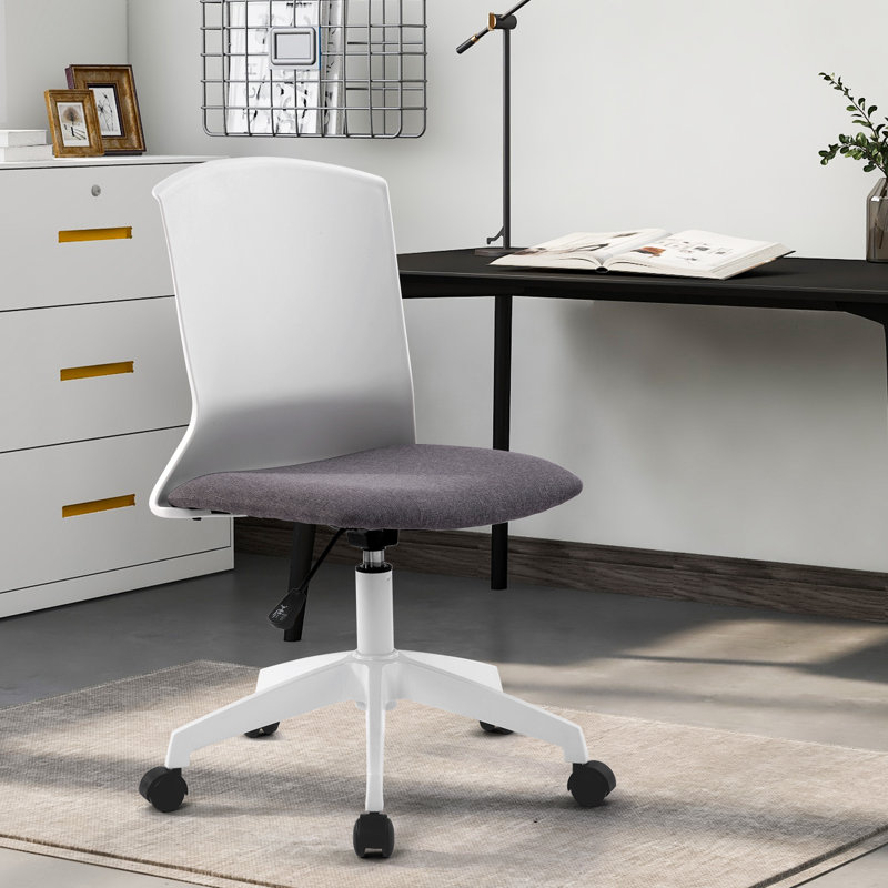 17 Stories Twill and Linen Office Chair