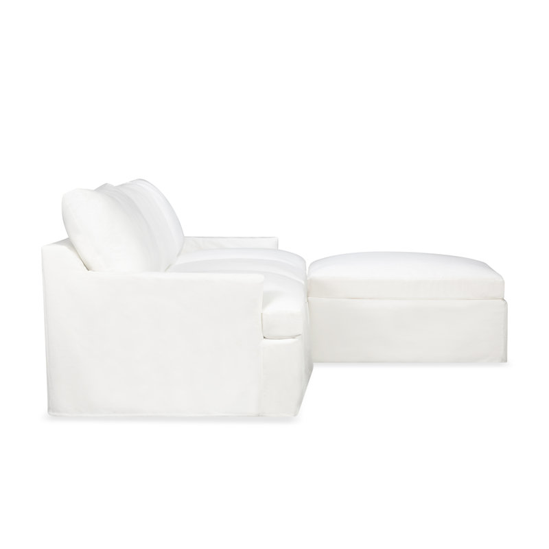 Canapé modulaire 4 pièces Wrenley, Chenille Crypton® neige Nomad