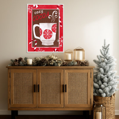 «Cozy Cocoa Christmas I» par June Erica Vess, reproduction d'art sur toile encadrée