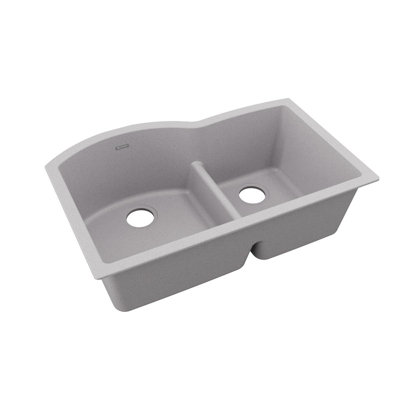 Évier de cuisine encastrable à double cuve 33 po x 22 po x 10 po Quartz Classic