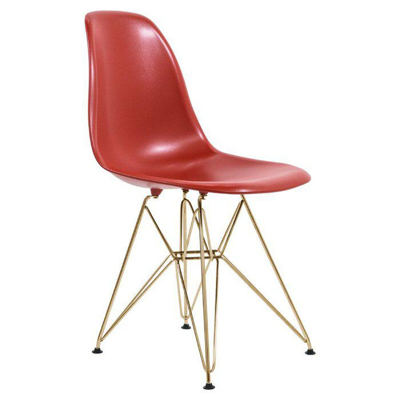 Chaise d'appoint Loie Pays-Bas, Taupe, Doré, 4