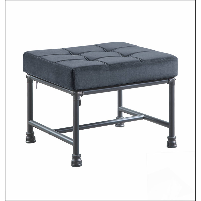 Brantley  Velvet & Sandy  Finish Ottoman Comfortable choice, multiple functions, classic design, and cozy corners