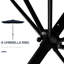 Parasol de patio bleu rectangulaire 6,5 pi x 10 pi, parasol de table d'extérieur avec manivelle sans soudure, inclinaison à bouton-poussoir et garde Easy 50+
