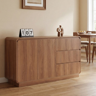 Buffet de rangement moderne 55,1 po avec 2 portes et 3 tiroirs Ludlow