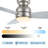 44"   Smart DC Ceiling Fan with light, Remote control-2106018408