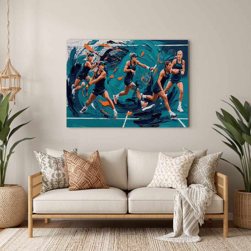 Art mural bleu sport