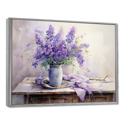 «Violets Farmhouse Still Life - Violets», art mural