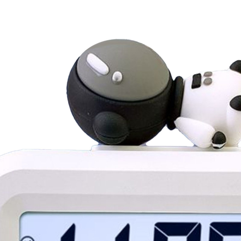 Electronic Clock Cute Cartoon LED Screen Desktop Alarm Data Time Calendar Temperature Spaceman