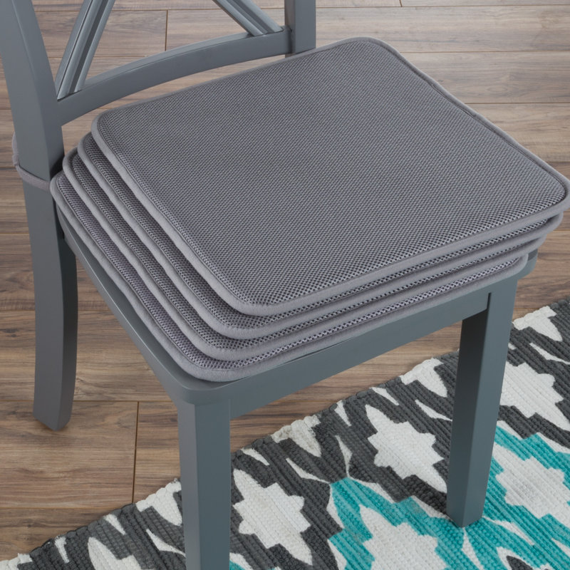 Coussin de chaise de salle à manger d'intérieur/extérieur, Gris foncé