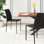Chaise empilable en métal et similicuir H 18,5 po Sokol