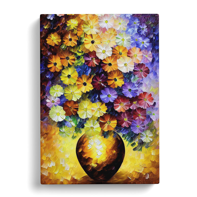 Vase Of Flowers No.3 - Wall Art, Wrapped Canvas, 50cm H x 35cm W, No Matte