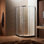 36"W x 79"H Framed Sliding Shower Enclosure in Frosted Glass