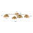 4-Light Dimmable Linear Sputnik Semi-Flush Mount