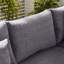 Loreto Outdoor 6 Person Corner Sofa Set with In-Built Side Tables for Modern Gardens