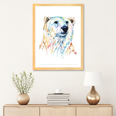 Portrait d'un ours polaire par Lisa Whitehouse - impression d'art graphique