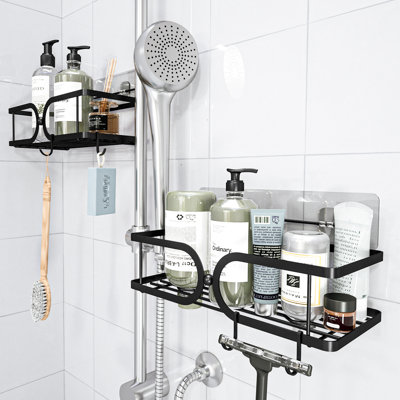Marcelena Adhesive Stainless Steel Shower (2 Pack)