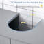 Meuble-lavabo simple 23,50 po avec base en U et découpe en U seulement-101474045