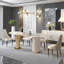 Table de salle à manger ovale moderne et luxueuse-106446241