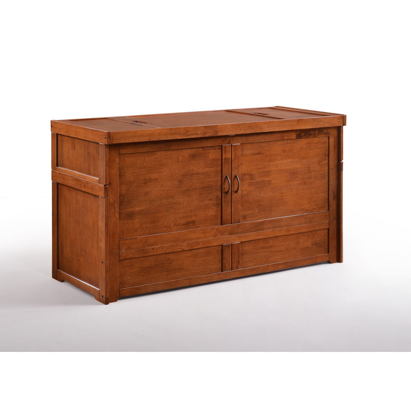 Grand lit escamotable en bois massif Auriga