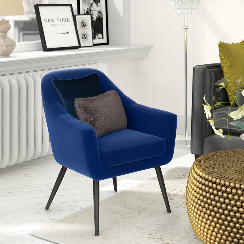 Jimmy Velvet Armchair, Blue