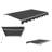 Canopee Manual Retractable Patio Awning with Protective Case 300g POLY-99128860-99128859