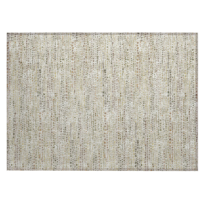 Machine Washable Indoor/Outdoor Chantille ACN2641 Abstract Rug, 1'8" x 2'6", Ivory