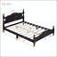 Full Size Retro Platform Bed with Wooden Slat Support-410671590-410671609