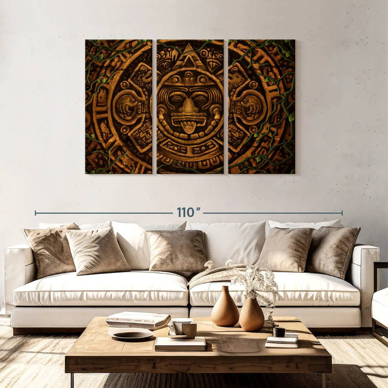 Kerner Aztec Symbol, 48" H x 74" W