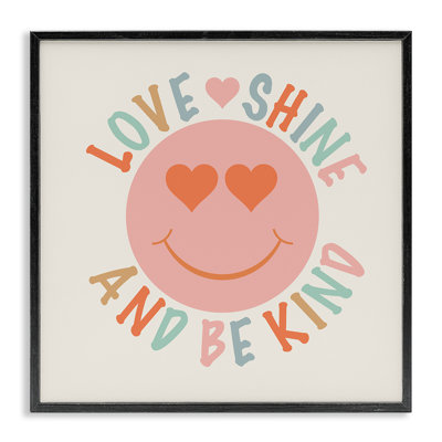 Rétro «Be Kind», estampe numérique encadrée par Katrina Craven