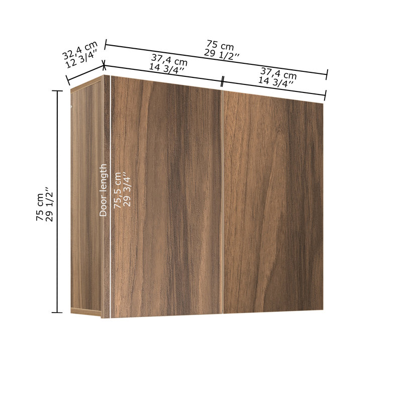 75cm Kitchen Pantry, Walnut