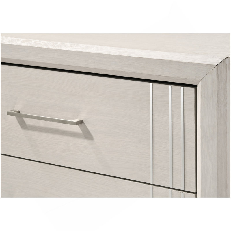 Armoire de chevet contemporaine à 4 tiroirs 1Pc, Beige