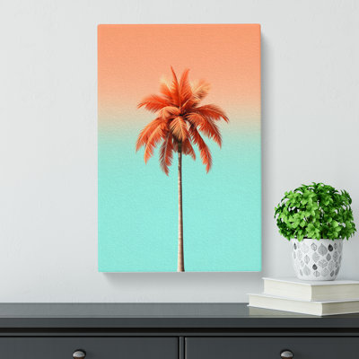 Palm Tree Minimalism - Wrapped Canvas