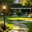 Solar Post Light Streetlight Black Aluminium