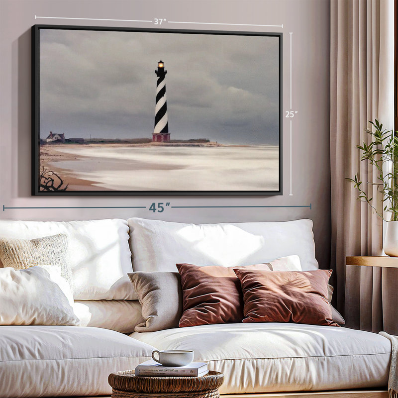 Impression sur toile Stormy Cape Hatteras, H 25 po x l 37 po