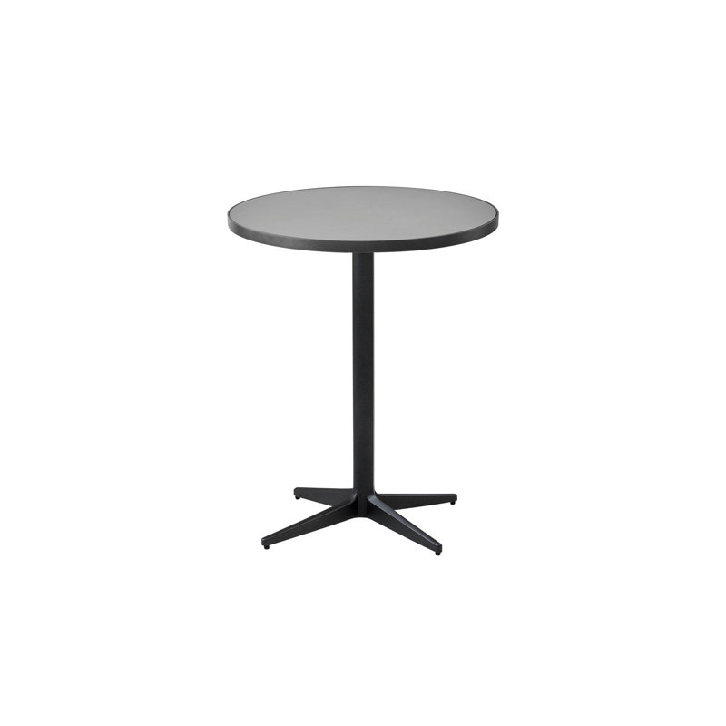 Drop Outdoor Round Coffee Table, Lava Gray, Lava Gray, 23.7" W x 23.7" L x 29.4" H