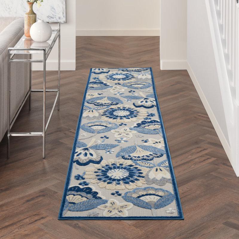 Tapis bleu Newton, Tapis de couloir 2 pi 3 po x 10 pi