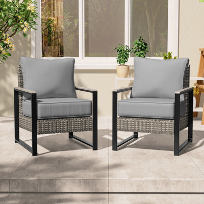 Ensemble de canapé de patio 2 pièces avec coussin Henrie