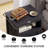 25.6" Tall Farmhouse Nightstand With Charging Station, Wood End Table Dresser With 2 Drawers, Built-In Outlets-2107011471