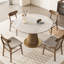 Table de salle à manger blanche et noyer-996595332