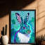 «Black», encadré rétro et coloré, adorables lapins, art mural, impressions de style rétro-38097251