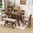 6 - Person Four Leg Dining Set-1171073562-1171073565-1171073564