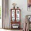 Vitrine lumineuse avec espace de rangement ouvert