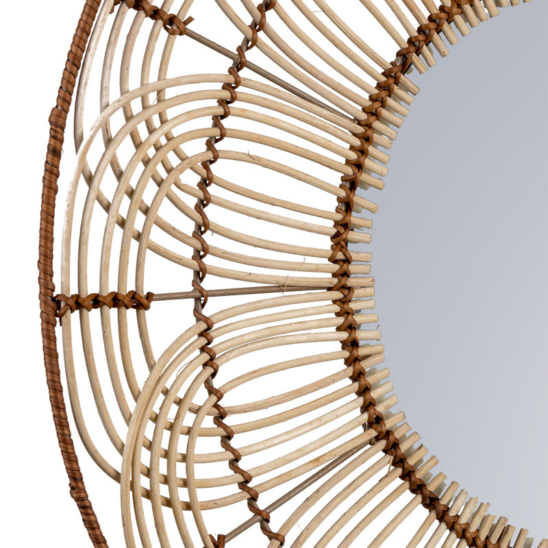 Crush Rattan Flat Wall Mirror