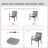 Outdoor 2'' Dining Chair Seat Cushion-380535739-380535740